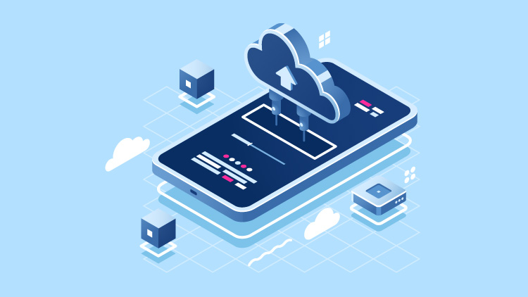 Mobile data storage illustration
