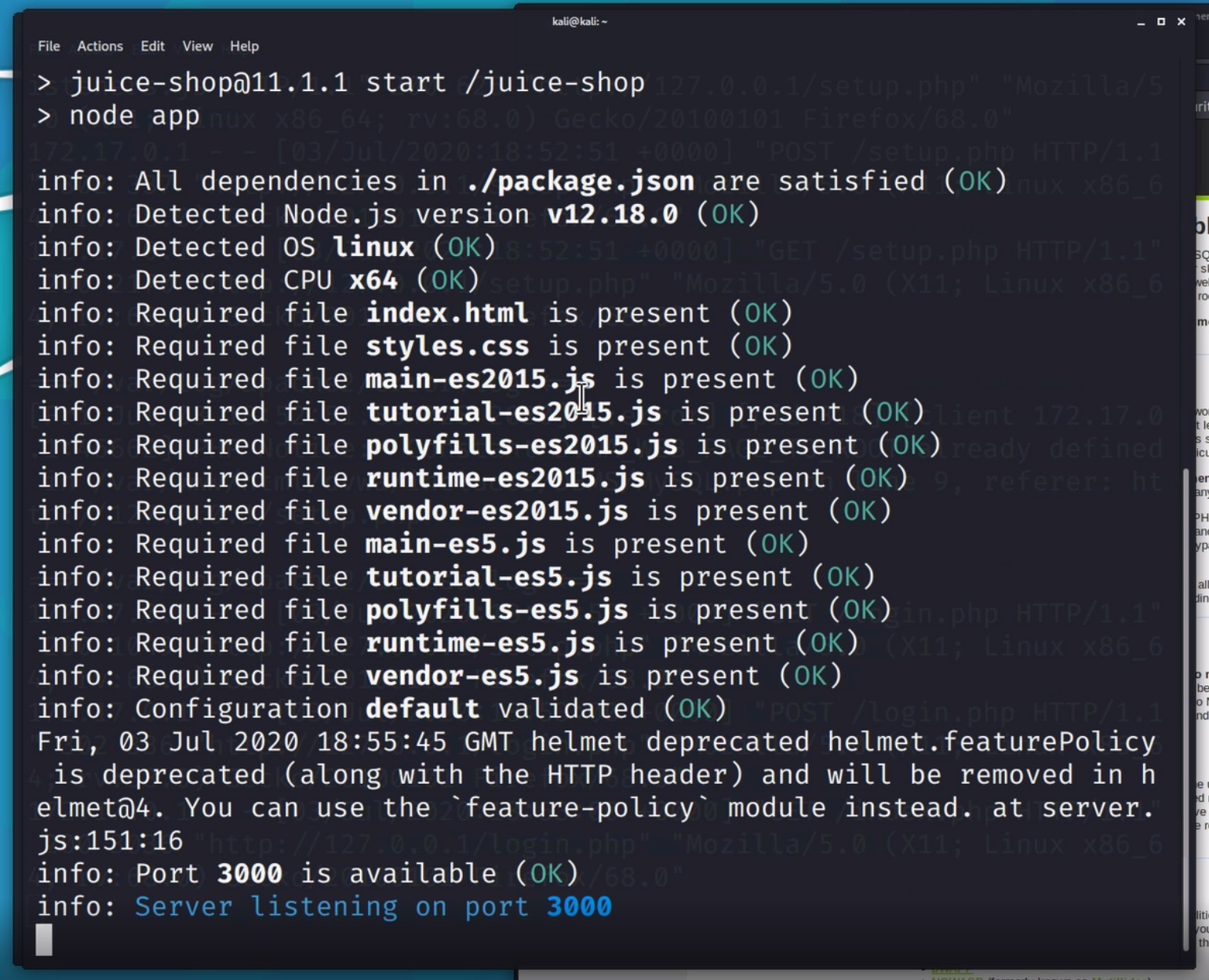 Launching the OWASP Juice Shop with Docker