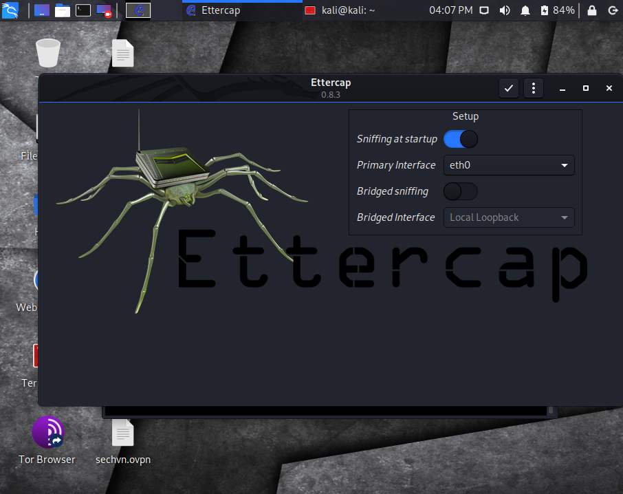 Ettercap GUI