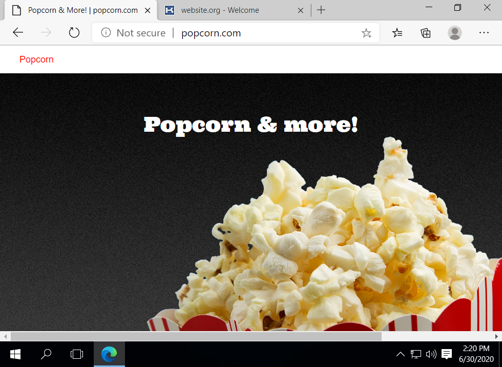 Popcorn website