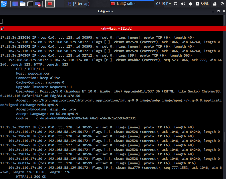 tcpdump output example 1