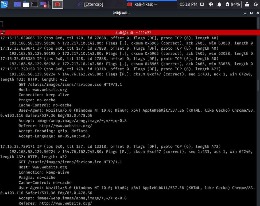 tcpdump output 2