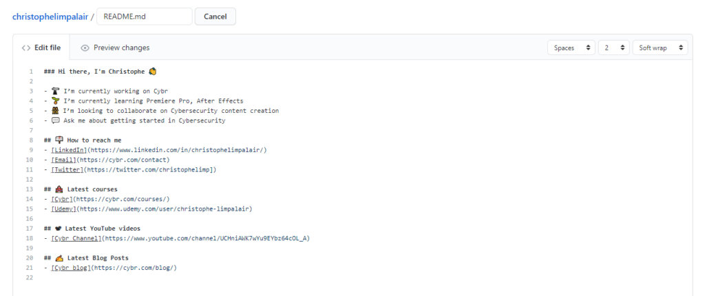 Another example of a README