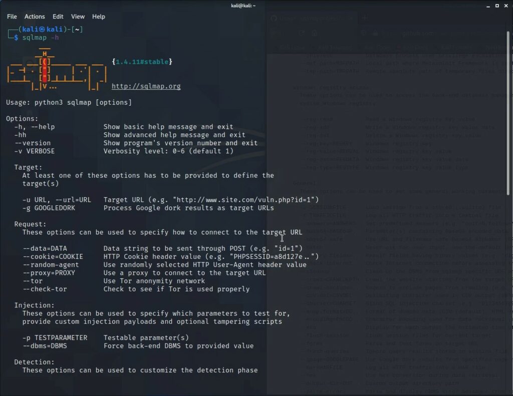 Guide to sqlmap course showing useful options and features for beginners