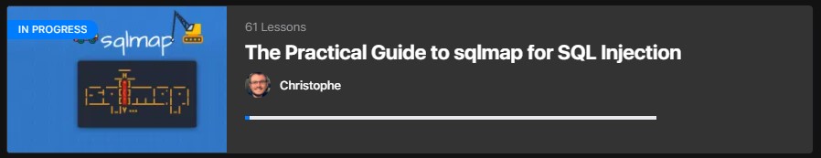 sqlmap course page and syllabus