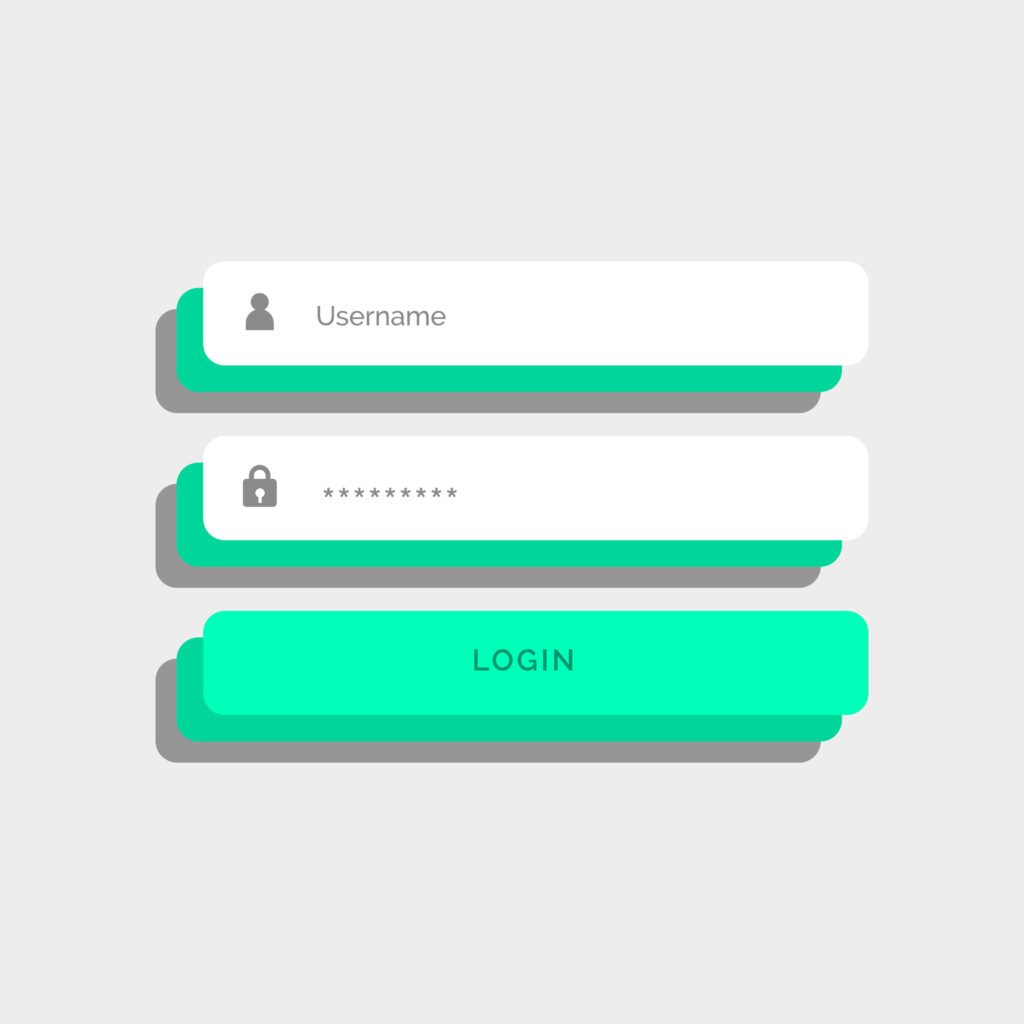 Login form that takes a username and password