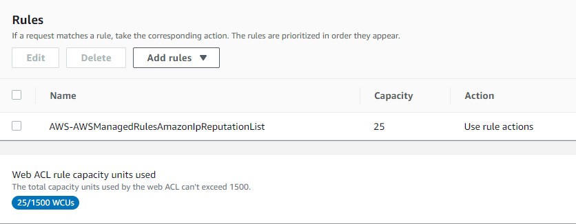 Viewing the AWSManagedRulesAmazonIpReputationList