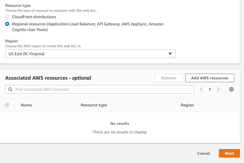 AWS WAF resource type