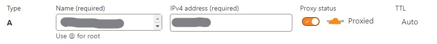 Cloudflare DNS config for proxy servers