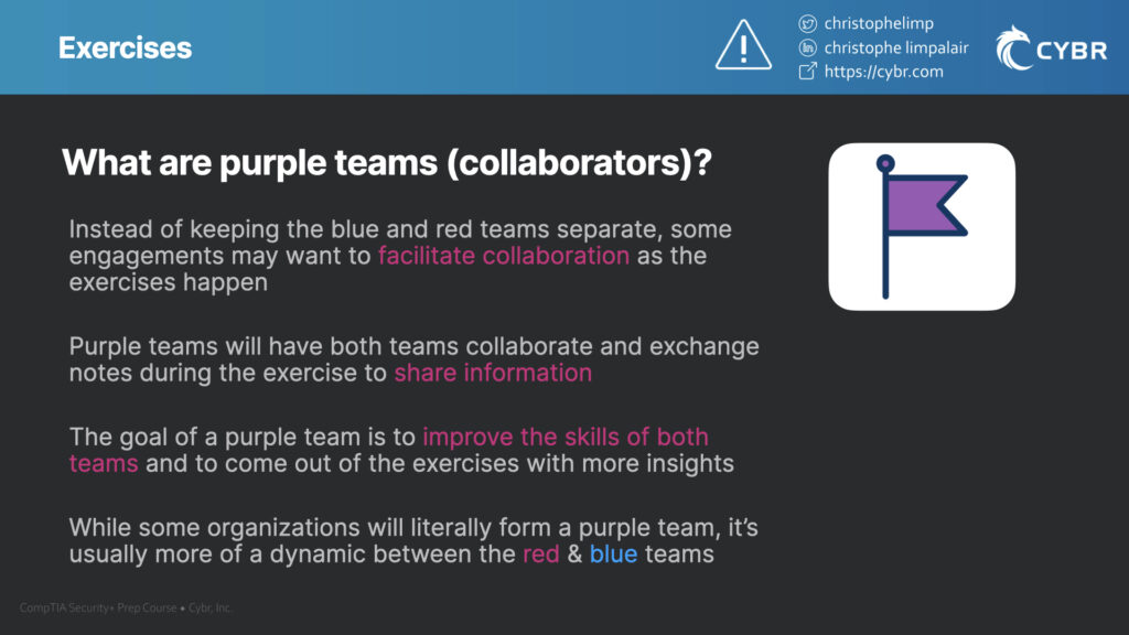 What are purple teams?