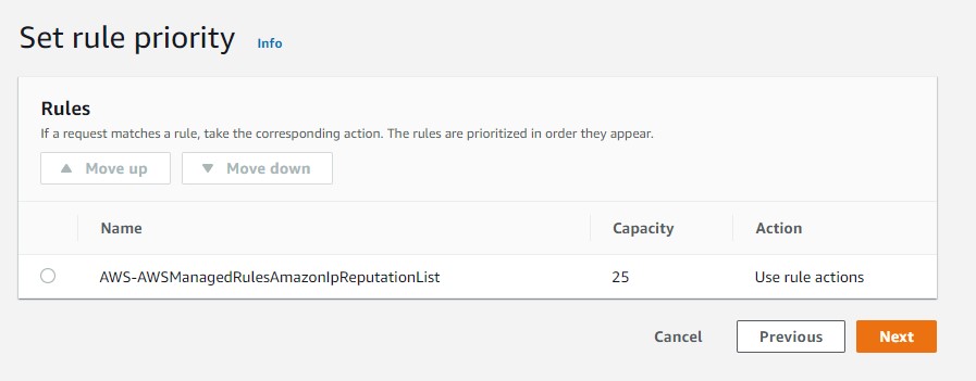 Setting rule priorities