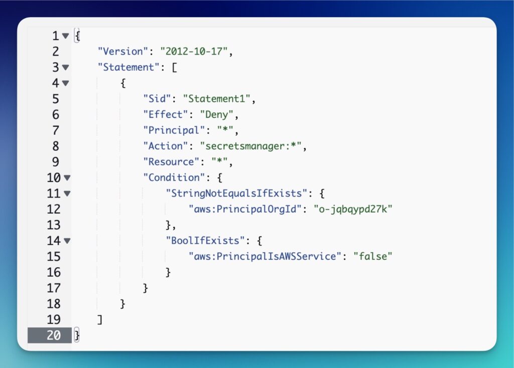 Example RCP JSON policy